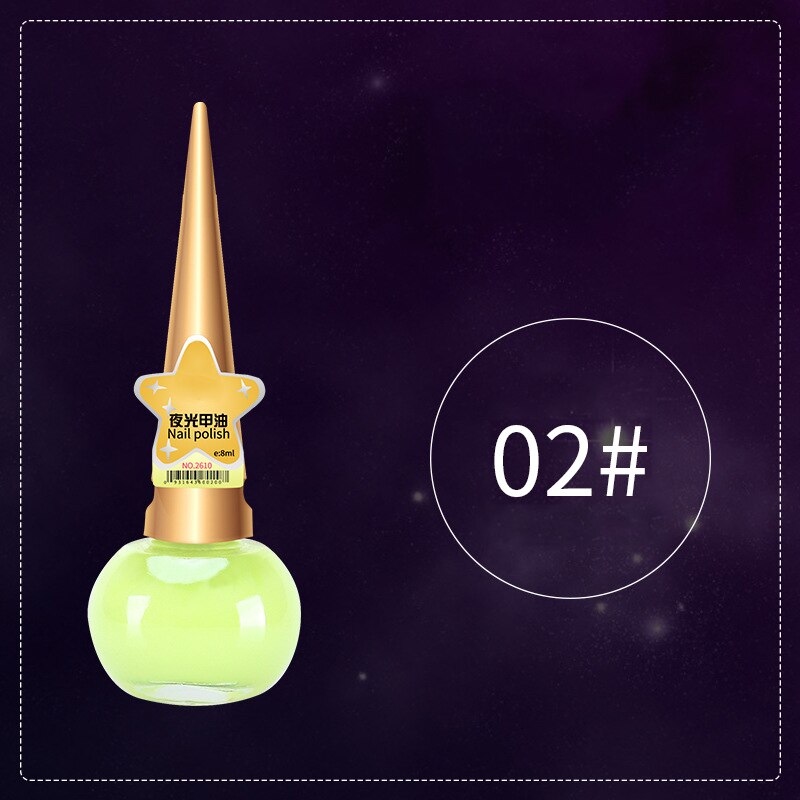 14ML Glow in The Dark Neon Paint Color Fluorescent Nail Polish Varnish Luminous Nail Art Manicure KG66: 2