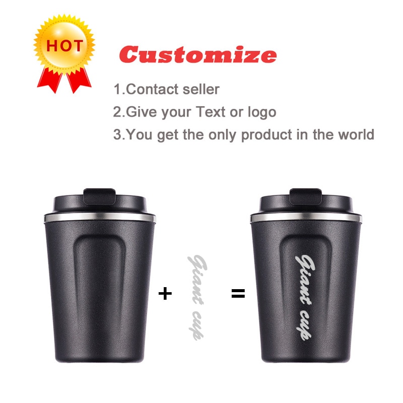 Double Stainless steel Coffee Mug Thickened Big Car Thermos Mug Travel Thermo Cup Thermosmug For 510/380ML Thermos Flask