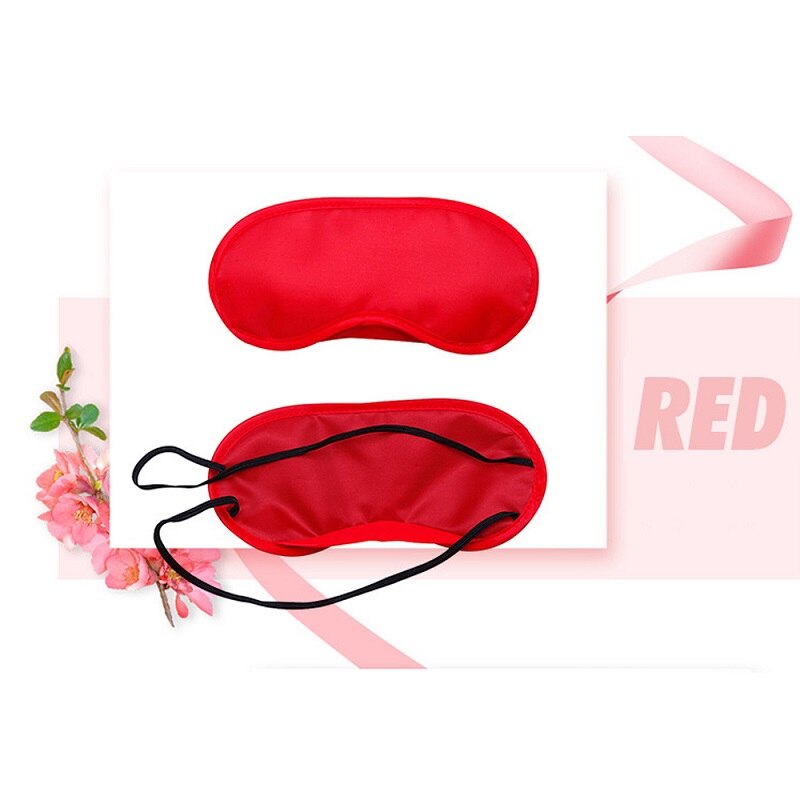 Sleeping Eye Mask Eyeshade Cover Comfort Soft Health Blindfold Sleep Rest Shield Travel Working Student Relax Eye Care Tool: red
