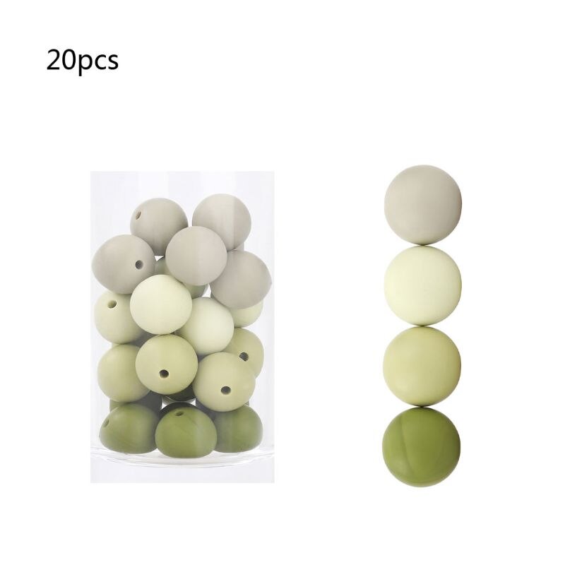 15mm 20 pièces Silicone perles bébé dentition perles bricolage à mâcher dentition pour bébé directe: 6