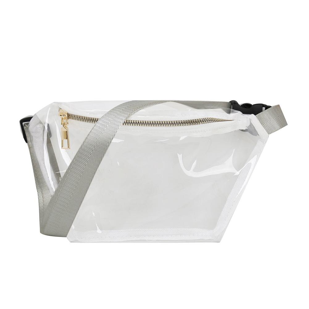 Clear PVC Transparent Fanny Pack For Women Waist Bag Girls Crossbody PVC Shoulder Bags Messenger Bags Bolsa Femenina: Type B Grey