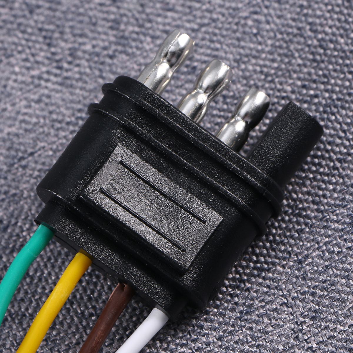 4-Way Flat Connector Plug Socket 4 Wire Flat Extension for Trailer A30