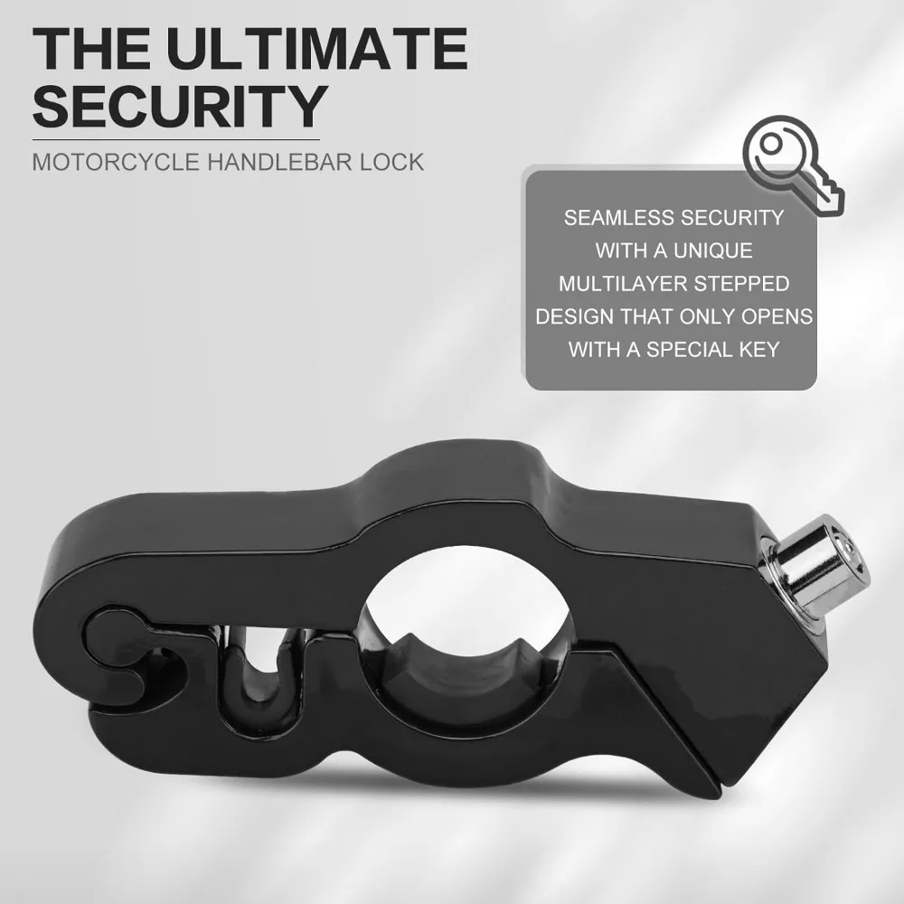 Verrou de guidon de vélo réglable antivol, verrouillage de poignée/accélérateur/frein/guidon pour sécuriser un vélo, un scooter, un cyclomoteur ou un VTT