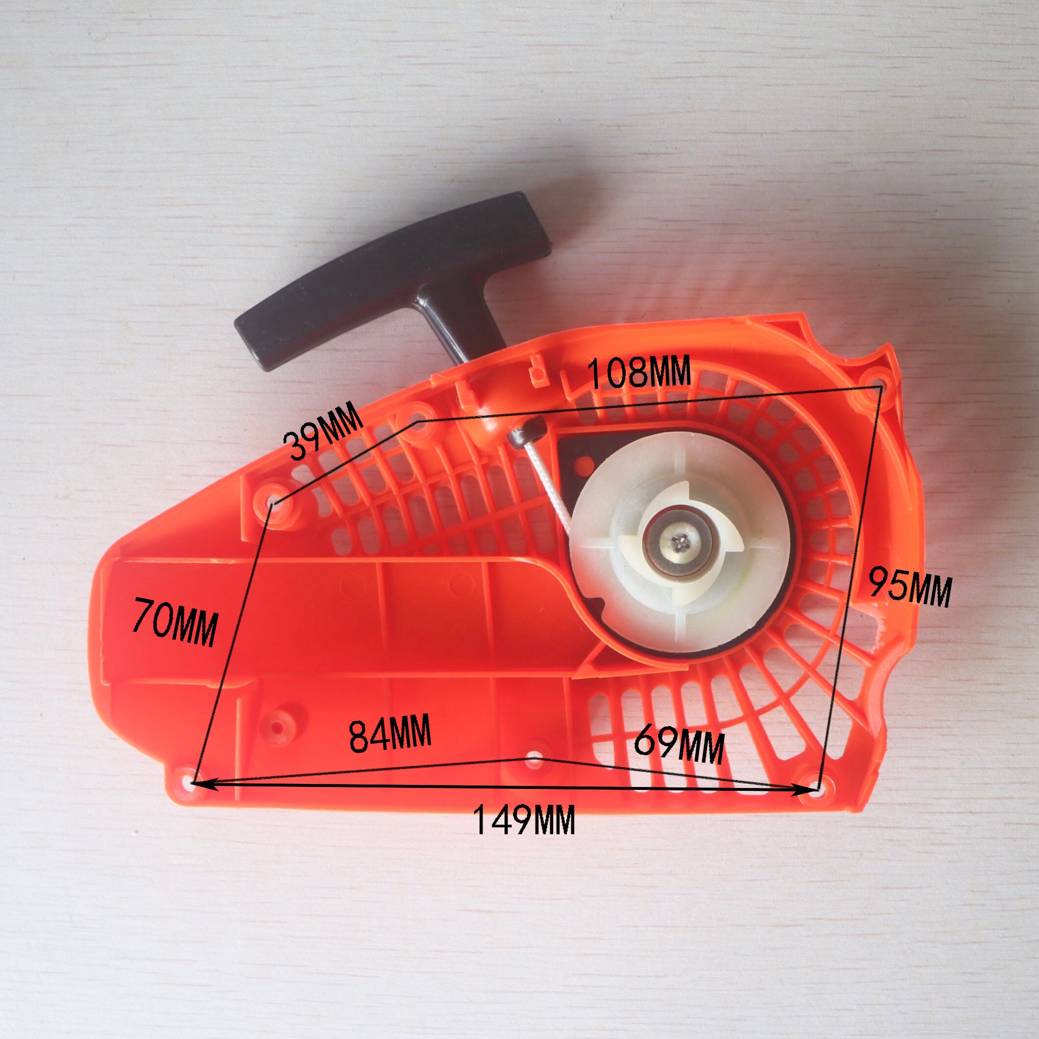 Couvercle Orange tirer 4 dents démarreur adapté pour 2500 25CC essence tronçonneuse remplacement