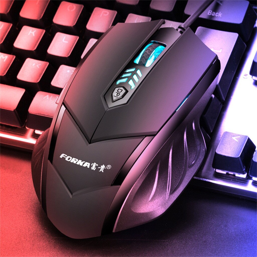 LED Wired Gaming Mouse 6 Buttons 2400DPI Adjustable Optical Silent Mouse Gamer For PC Laptop Mause #LR1