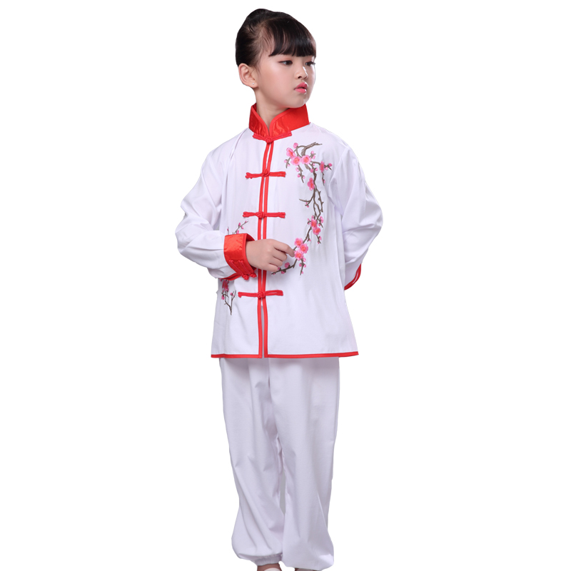 Traje de Kung Fu uniforme de artes marciales de 3 colores para niñas y niños ropa de Wushu tradicional china