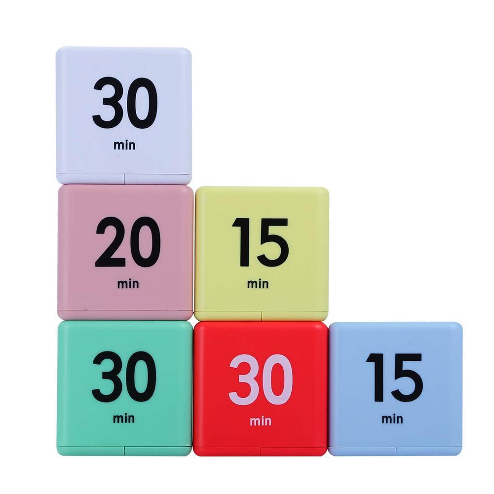 Preset Timer Practical Portable Time Management Tool Study Kitchen Cooking Office Rollover Pause Countdown Cube Timer