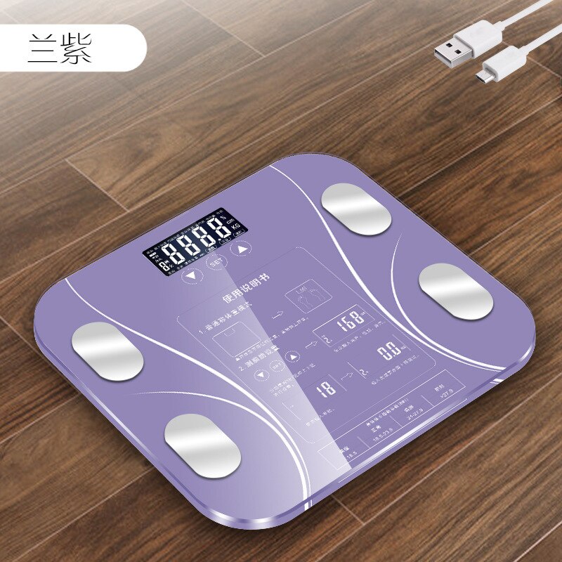Fat Scale Intelligent Home Body Fat Scale Small Fat Scale Body Fat Scale Weight Scale Balance: Purple