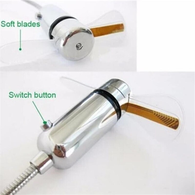 DIY USB Gadget Mini LED Light Flash Clock Fan Flexible Alloy Real-time Clock Display Cool Fan for PC&Laptop&Car&Mobile Power
