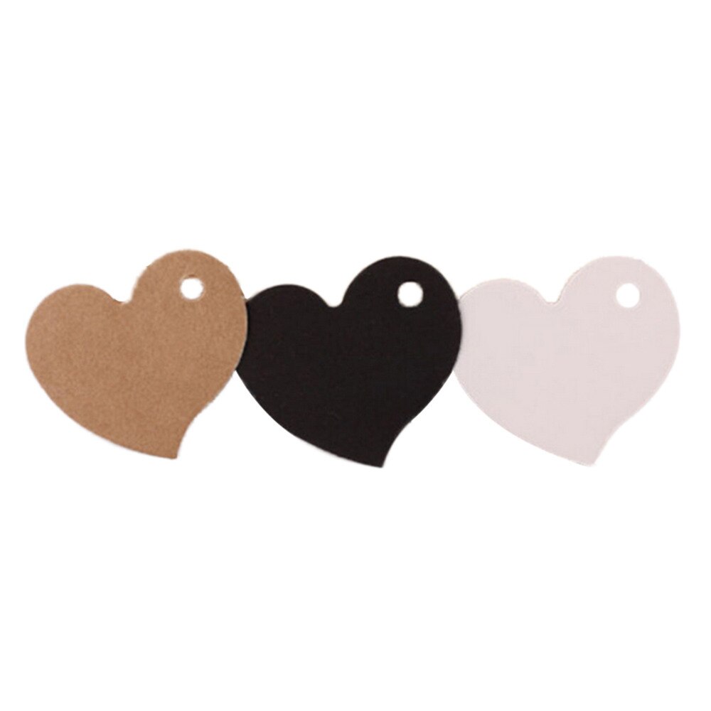 Tarjeta de invitación de boda con corazón, decoración de manualidades de papel Kraft, suministros para de cumpleaños de Navidad y Halloween, 4,5x4cm, 50 Uds.