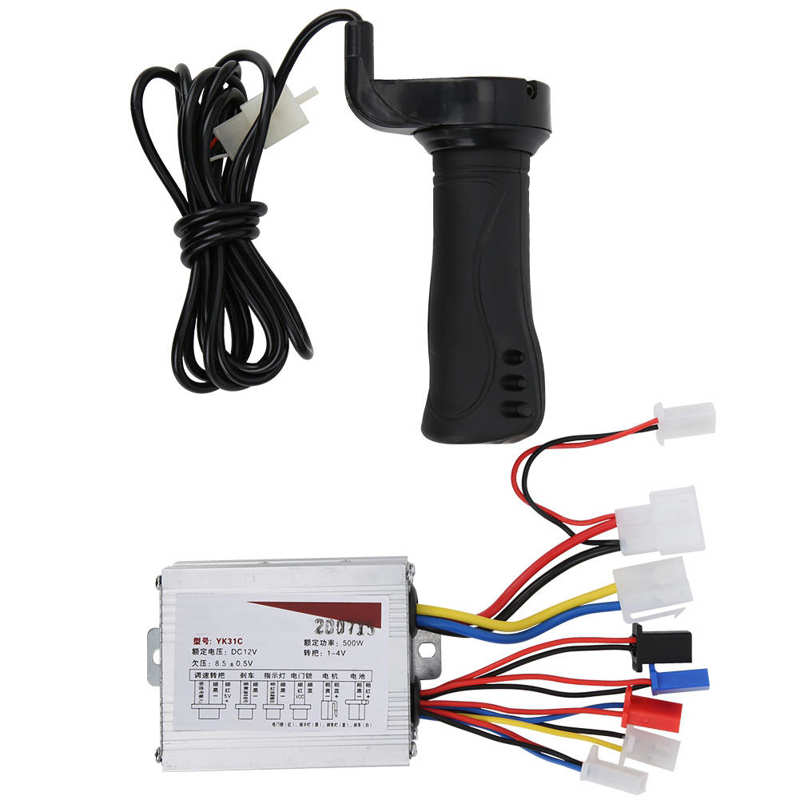 36V 350W / 48V 800W / 12V 500W Electric Bicycle Controller Lengthen Cable Throttle Grip Set Electric Bicycle E-bike Accessories