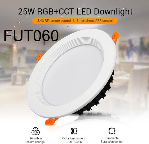 Ultra Bright LED Recessed Downlight Round RGB CCT 6W 12W 15W 25W RF Ceiling Lamp RGB RGBW Aluminum AC 110V 220V Led Panel Bulb