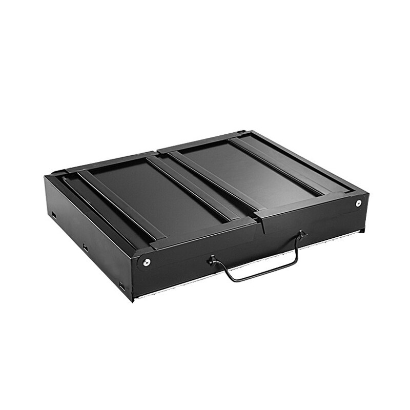 Foldable BBQ Grill Black Portable Barbecue Charcoal Grill 3-6 People Mini Stainless Steel BBQ Grills for Outdoor Camping Kitchen