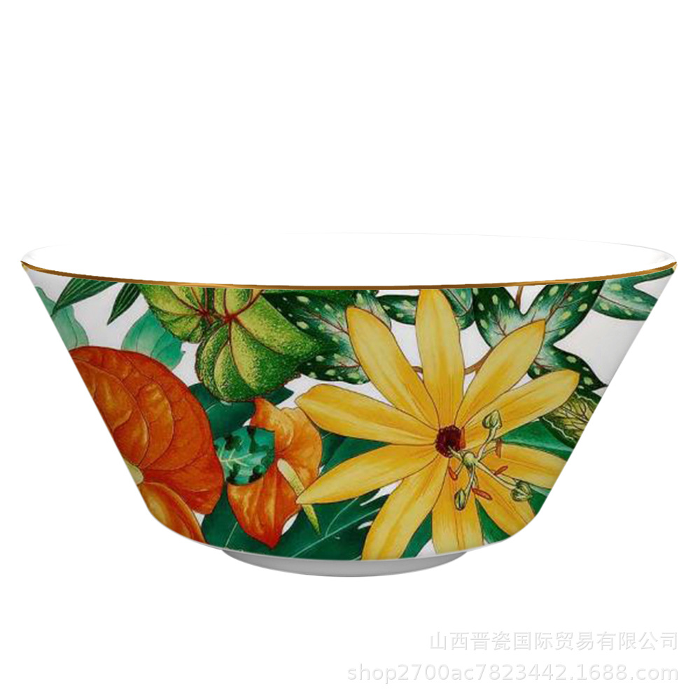 Summer style series plate hotel restaurant theme plate salad fruit cake plate plate plate set: 6-inch Garden Bowl