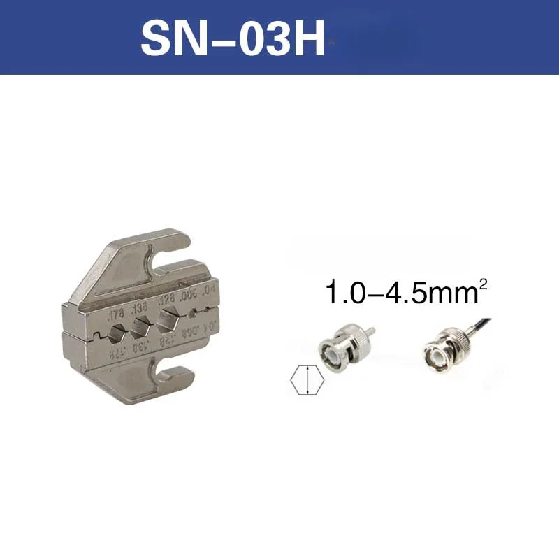 SN-serie krimptangkaak voor veerklemmen Blote aansluitingen Geïsoleerde aansluitingen 58B 2549 02C 06WF 2546B 58B 06: YELLOW