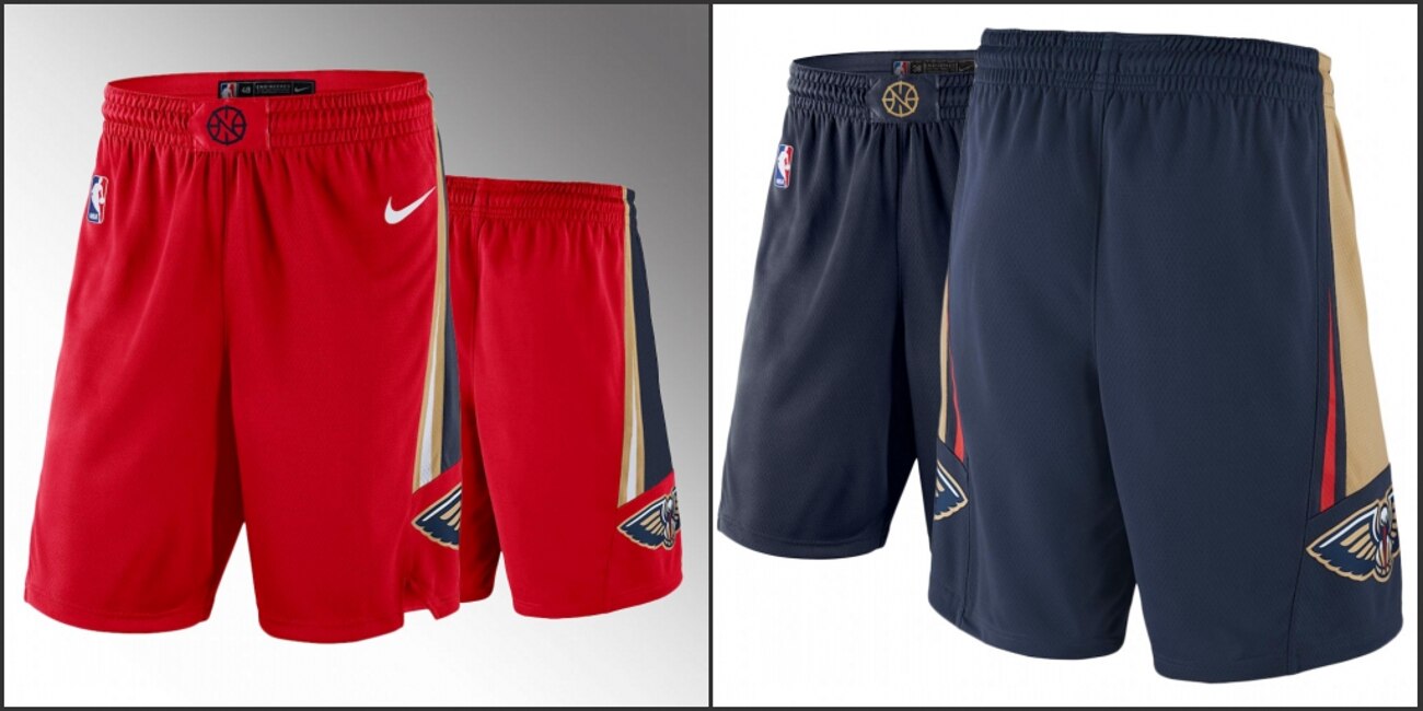 Nike nouvelle hoolicans homme rouge marine NBA swingman short de basket