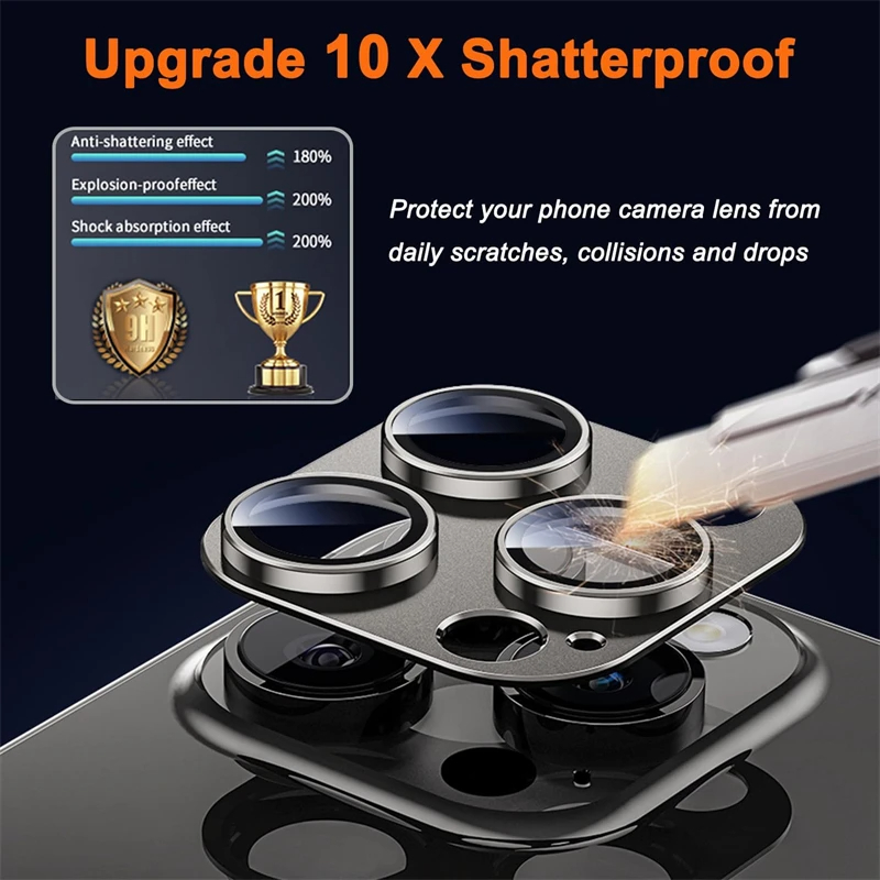 Metall Kamera Objektiv Glas Schutz Für iPhone 11 12 13 14 15 Profi Max Mini 14Plus 15Plus Ultra hoch Definition glas Zurück Objektiv