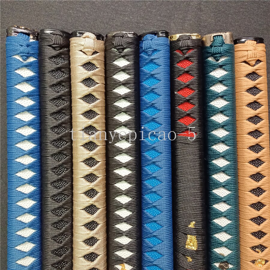 HandMade 35CM Handle For Japanese Katana Sword Handle Fully Tsuka Samurai Handle&amp;Fuchi Kashira