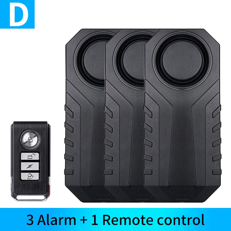 Détecteur Anti-perte de rappel de Vibration, télécommande électrique pour voiture, vélo moto, alarme de sécurité étanche: Set D