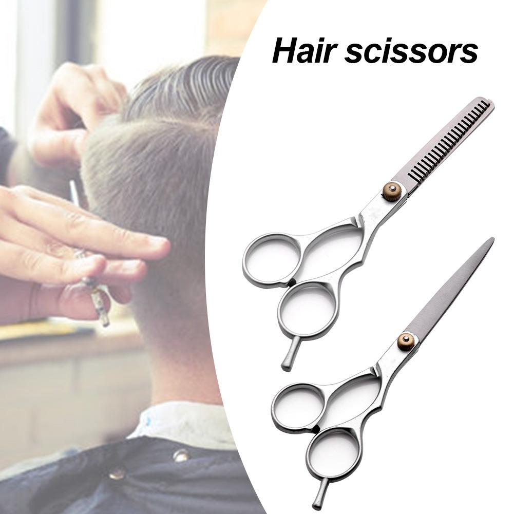 Hairdressing scissors hair styling tool straight scissors 6 inch Cutting &5.5 inchThinning scissors Barber shears