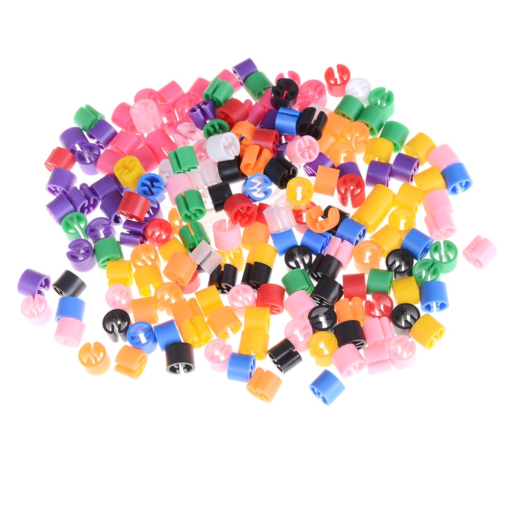 100pcs Hanger Size Markers Plain Colored, Garment Clothing Accessories Clothes Hanger Circle Clip Snap Blank Size Cube