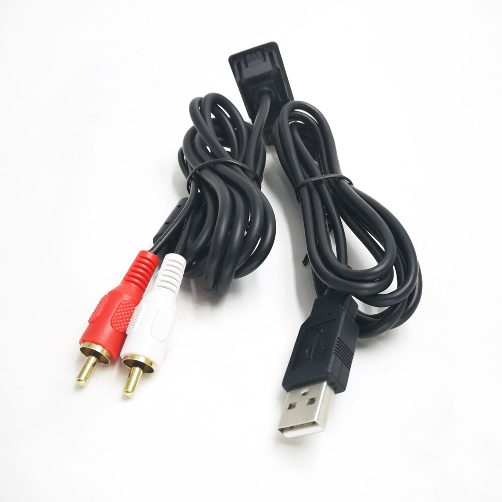 Biurlink 150CM/100CM DIY Extend Adapter Car Extension RCA USB Adapter USB/AUX Panel for Toyota Mitsubishi Nissan