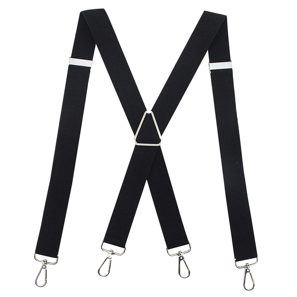 Vintage Shirt Suspenders Braces for Men X Back with Hooks Large Size Heavy Duty Suspensorio Tirante Trousers Pants Strap Bretele