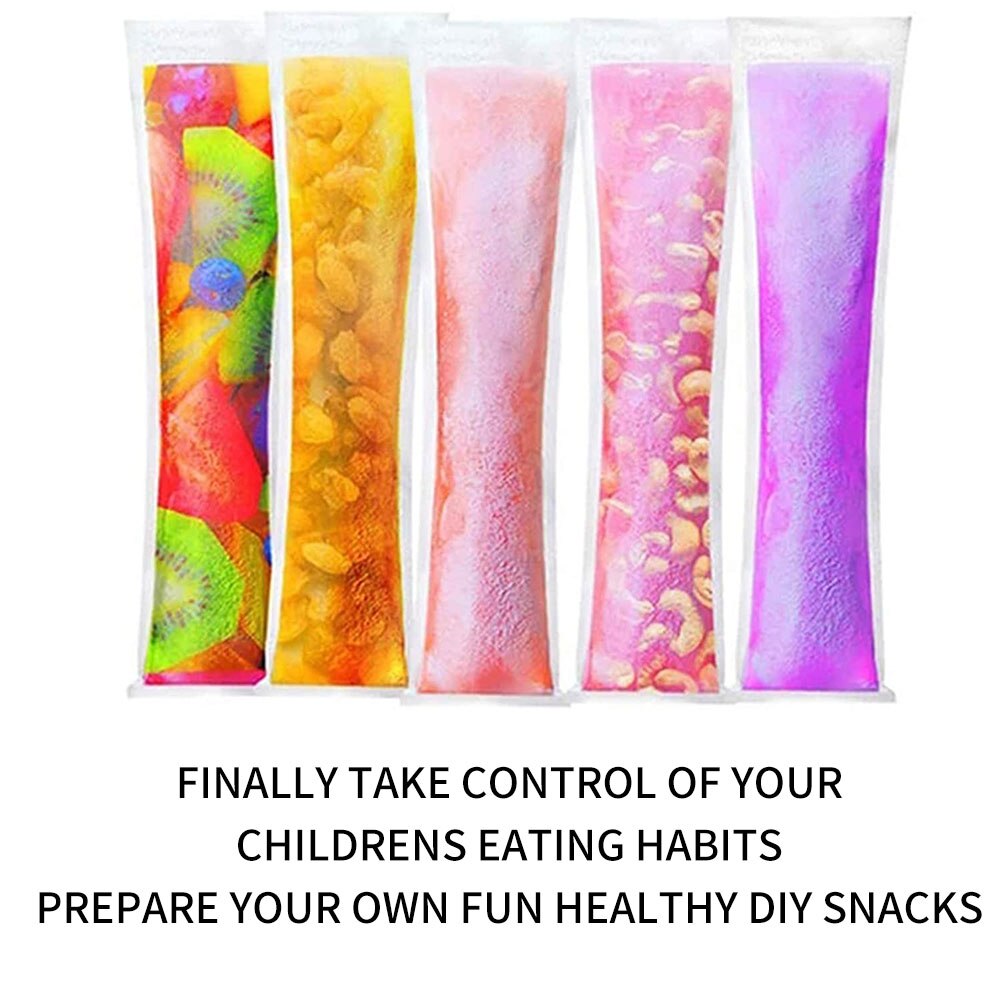 Molde para congelar polos de hielo, utensilio para hacer helados de Yogurt, DIY, con bolsas Pop para Yogurt, palos de zumo, fruta, uso doméstico