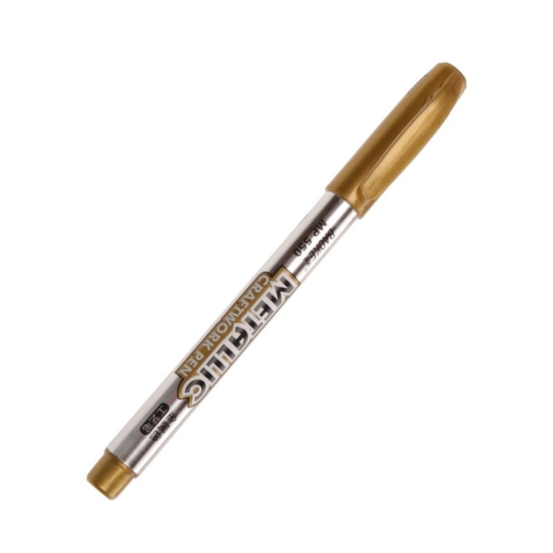 Gold Silver Paint Marker Water-base Marker Pen for Ceramics Glass Fabric Leather Dark Paper Painting Doodling DIY Arts&amp;crafts