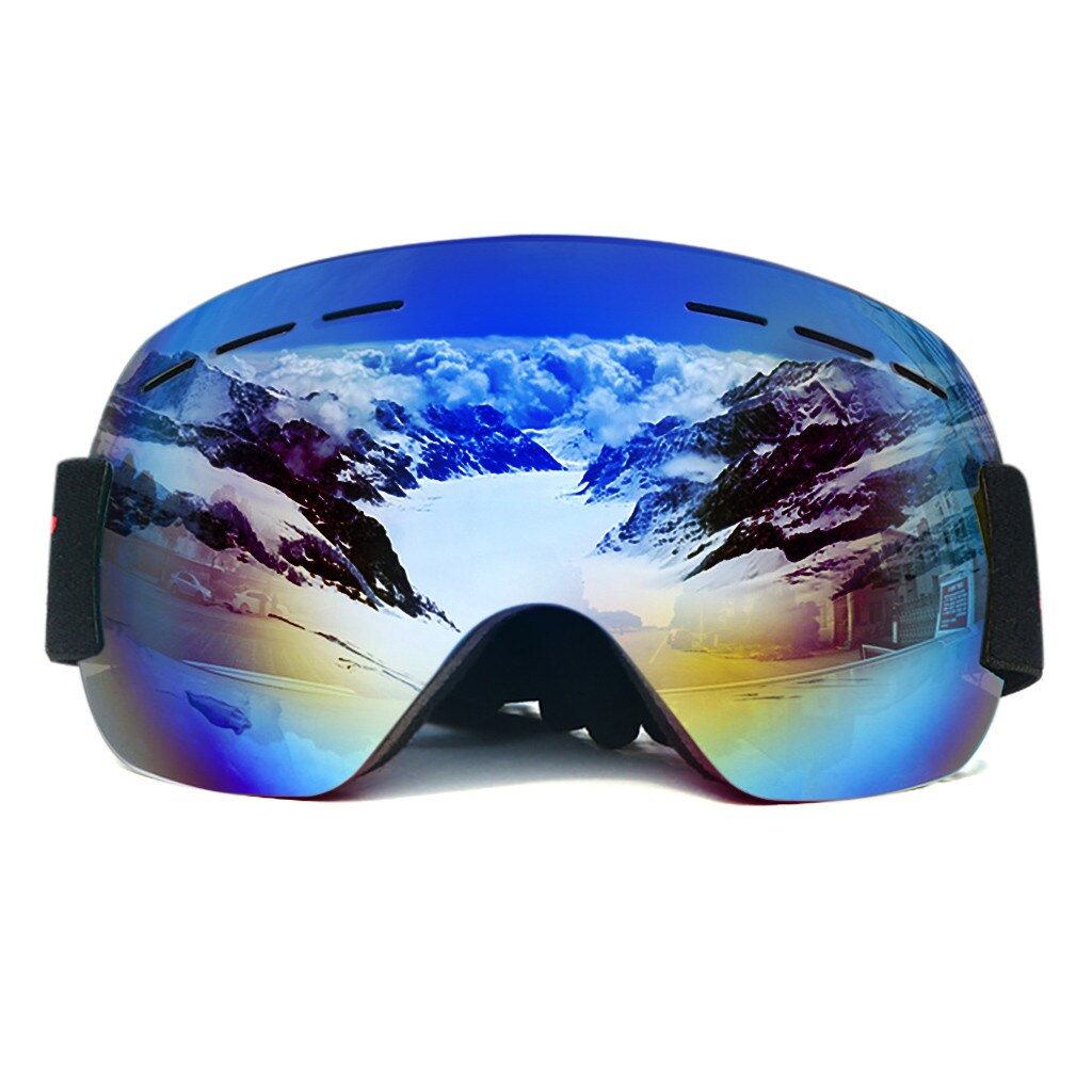 Gafas de esquí Snowboard, equipo de deporte de esquí, gafas para adultos, Anti-niebla UV, doble lente: D