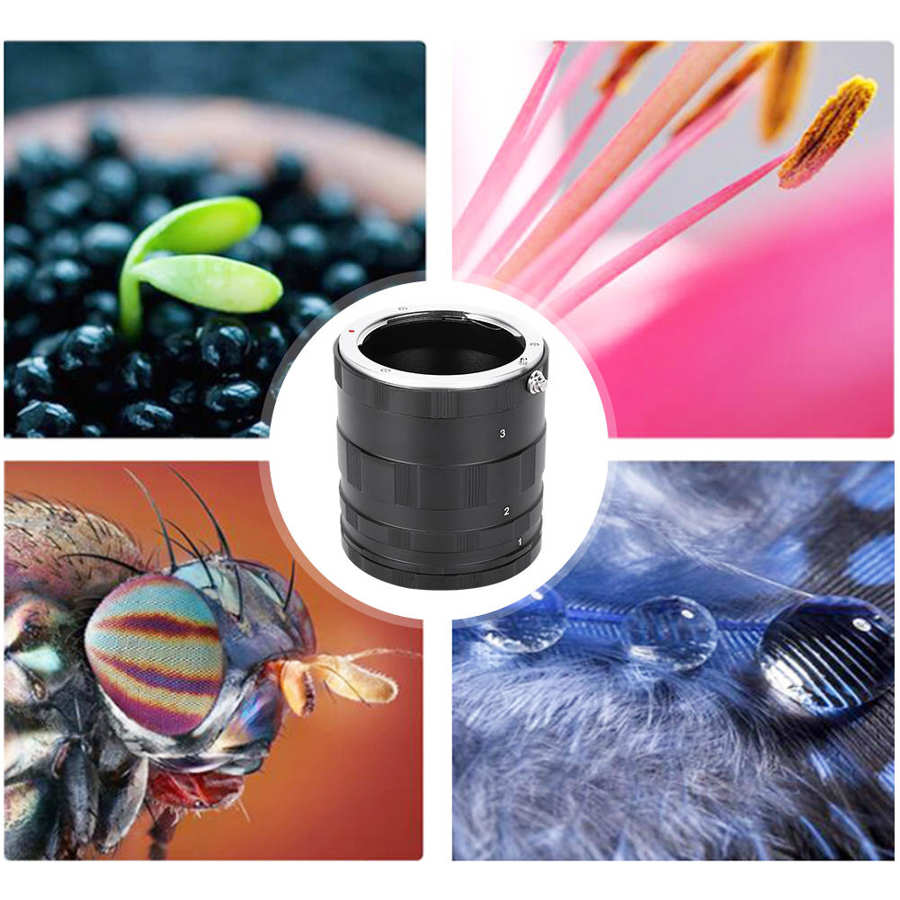 Soporte de lente de Metal negro Macro adaptador de extensión de fotografía tubo anillo de lente de primer plano para Sony E Mount Mirrorless Cam