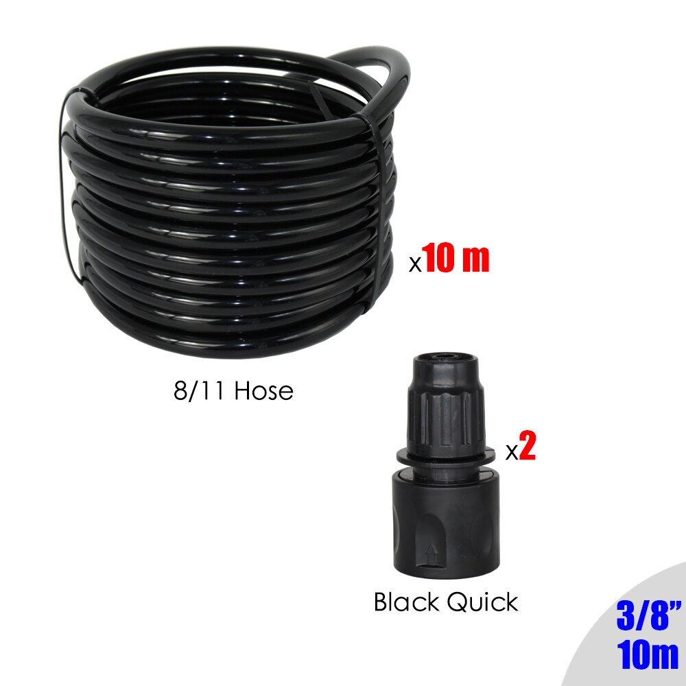 MUCIAKIE 25M 8/11mm Garten Wasser PVC Schlauch 3/8 &#39;&#39;Bewässerung Schlauch Garten Bewässerung Rohr mit Schwarz schnell Anschluss