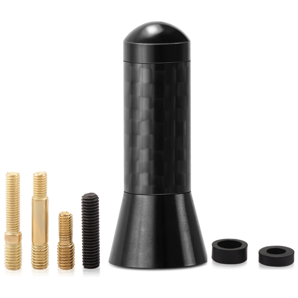 3.5cm Carbon Fiber Short Radio Antenna Auto Accessories for ford focus kuga fusion fiesta mondeo ranger mk2 mk3 mk4 mk7 Mustang