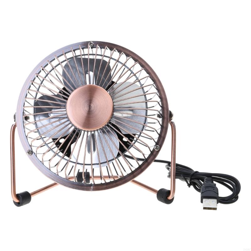 920L 4/6inch USB Desk Fan Portable Table Cooling Fan Adjustable 360 Degree Rotatable Metal Quiet Electric Fan for Home