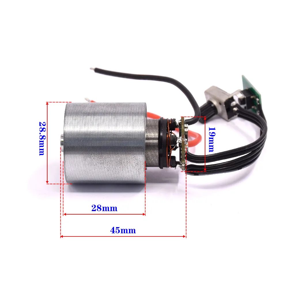 Miniaturowy silnik bezszczotkowy BLDC 200W DC 7.4V/11.1V z sterownikiem, ultra-mocny, szybki, z wirnikiem ze stopu aluminium, turbosprężarka wentylator kanałowy DIY