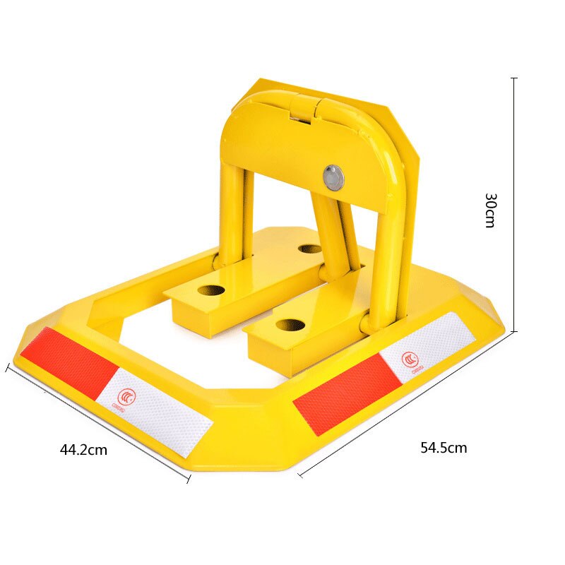 Ottekantet gul tung modstand stærk anti-tryk manuel parkeringsbarriere blokeringslås til parkeringsplads