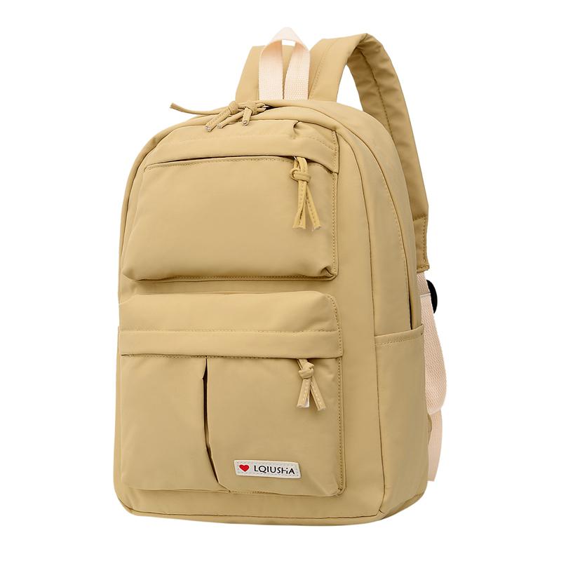 sac à dos femmes Nylon sac à dos sac d'école pour les filles adolescentes 15.6 pouces ordinateur portable sac à bandoulière femme Mochilas sac à dos: Khaki