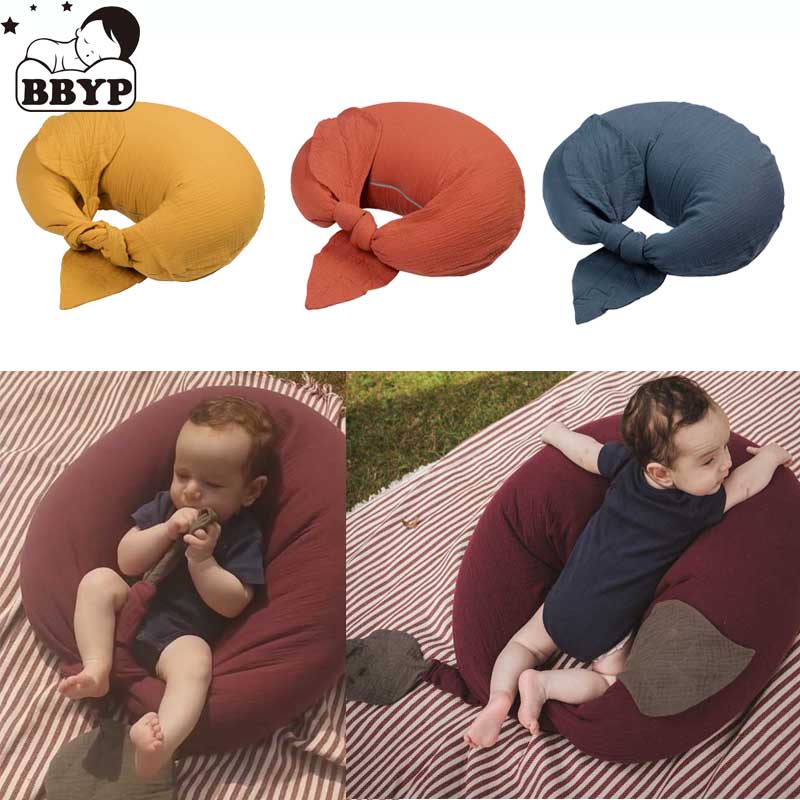 Baby Kussensloop Peuter Kids Bloem Gaas U Vorm Kussen Hoes Comfy Pasgeboren Verpleging Borstvoeding Kussen Cover