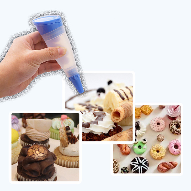 Eten Schrijfpen Chocolade Koekjes Siliconen Decorating Pennen Bakken Accessoires Pijp Gebak Nozzle Keuken Gadgets Multifunctionele