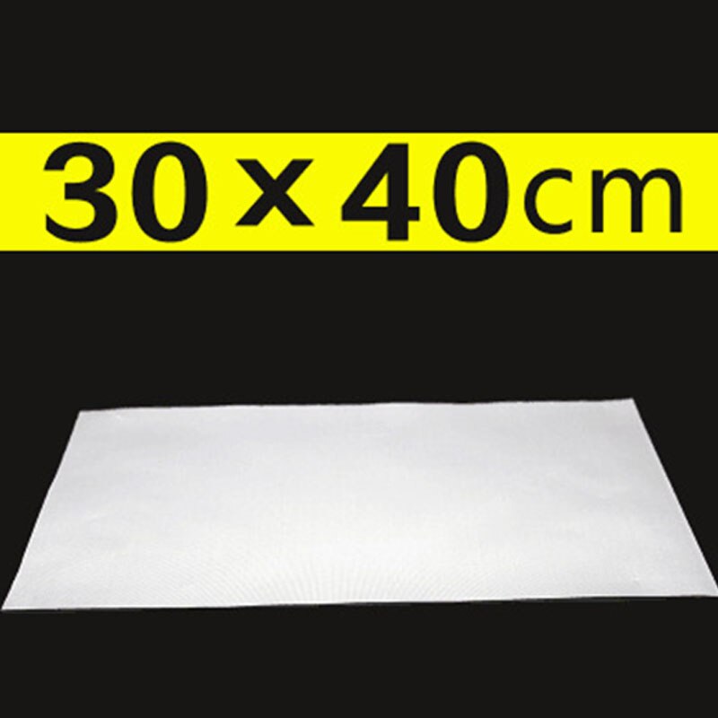 Återanvändbar mikrovågsugn matlagningsplatta non-stick hög temperatur resistent tygduk anti-olja bakugn olja papper: 30 x 40cm vita