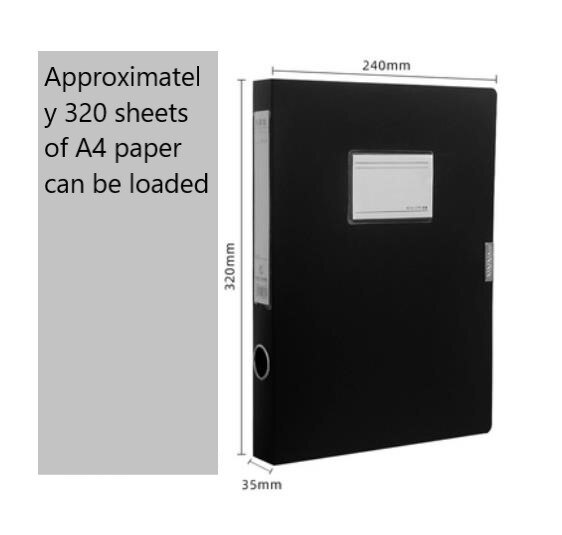 Either black or white A4 data box large capacity file box thick folder storage box A4 box office supplies: 3