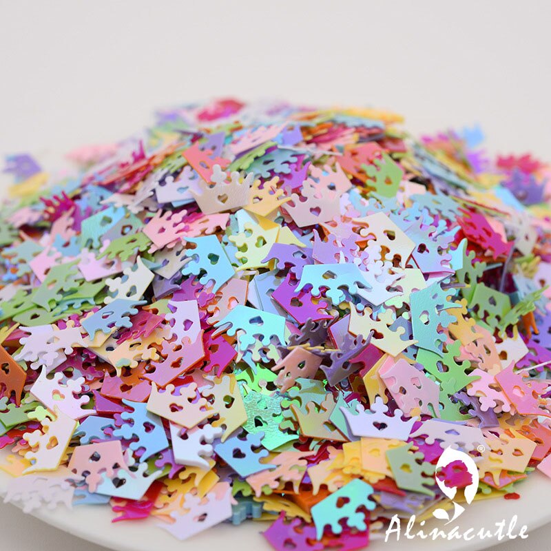 25g gemengde kleuren kroon pailletten pailletten naaien kleding accessoires, kledingaccessoires, doe-het-zelf pailletten scrapbooking shakes