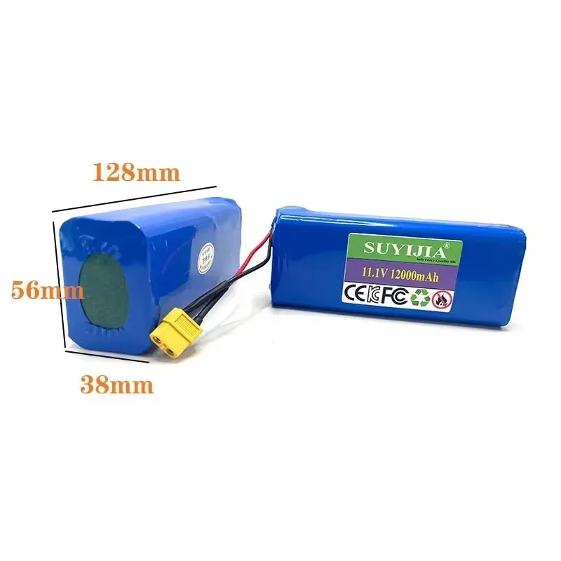 12000 mAh 12 V Batterij 12.6 V/11.1 V 3S4P Lithium-ion 18650 Batterij W/BMS voor Backup Power Ups CCTV Camera Luidspreker Voerboot