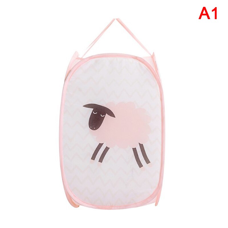 Corbeille à jouets pliable avec grande capacité, divers modèles, cygne rose, chat, dinosaure, boîte de rangement pour la maison, panier à linge , 35x40: A1