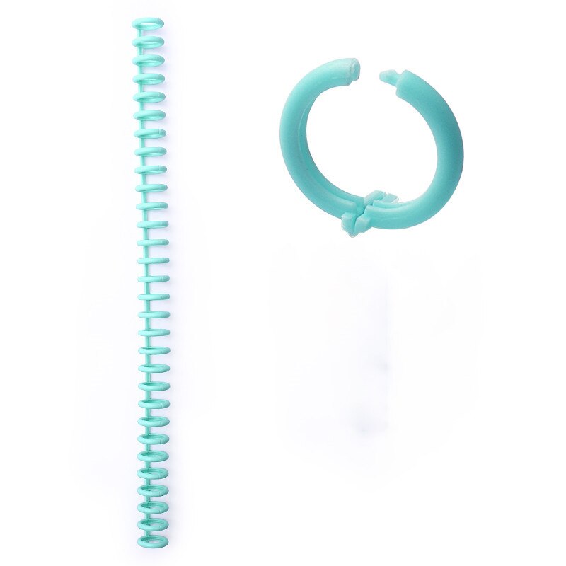 2pcs 30-hole Binding Strip Diameter 12mm Loose-leaf Ring for Book Paper Binding Cropable Plastic Binding Strips Office Supplies: green