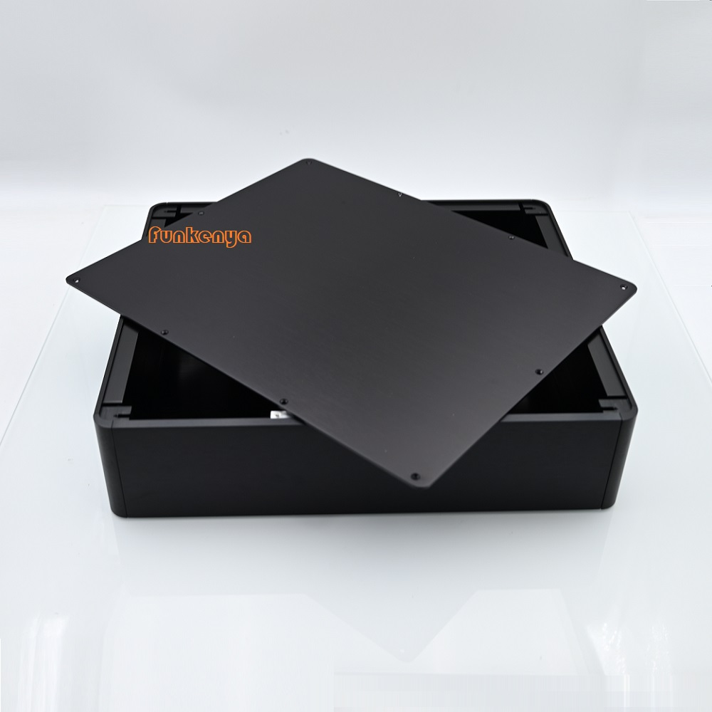 W380 H89 D320 DIY Anodized Aluminum Chassis Power Amplifier Housing Hi End DAC Rear Shell Preamp Case Headphone AMP PSU Hifi Box