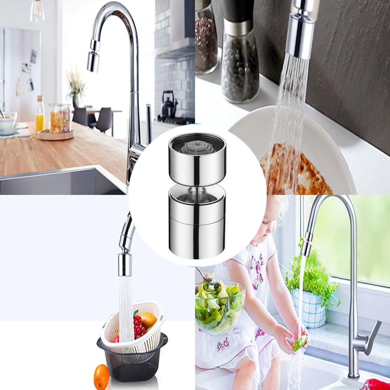 Brass Mini 360° Rotary Splashback Faucet Aerator Washbasin Faucet Nozzle 2 Mode Kitchen Sink Pressurized Faucet Aerator Bubbler