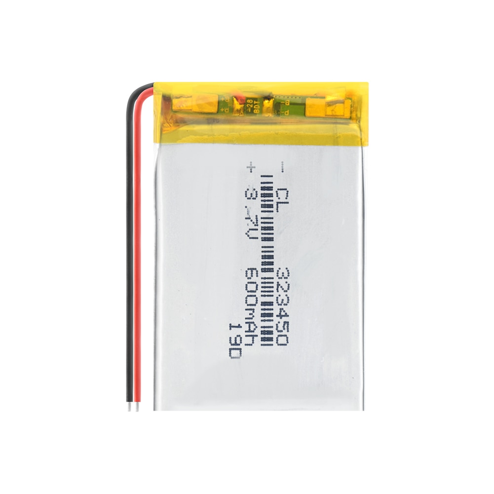 Batteria Li-Po 3.7V 600mAh 602248 Con Connettore JST 3 Pin Per Dashcam GPS