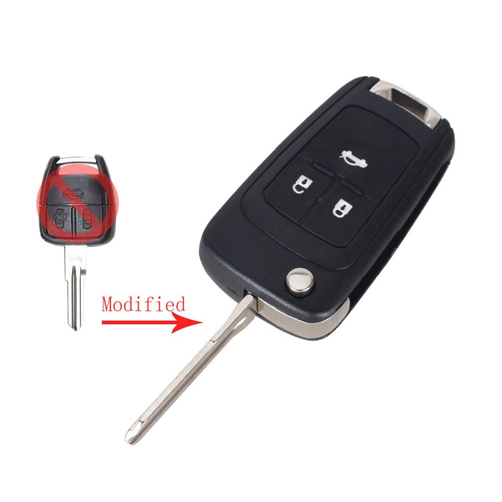 KEYYOU 2/3 Buttons Modified Flip Remote Car Key Shell For Chevrolet Cruze Aveo Auot Key Case Right/left YM28/hu43 Blade: 3BT Left Blade