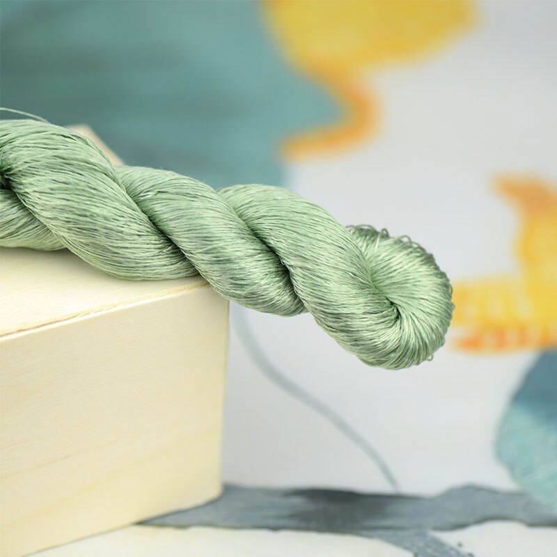 1pcs 100% silk thread hand embroidery embroider cross stitch 400m silk embroidery thread blackish green series/7 pure colors: 2